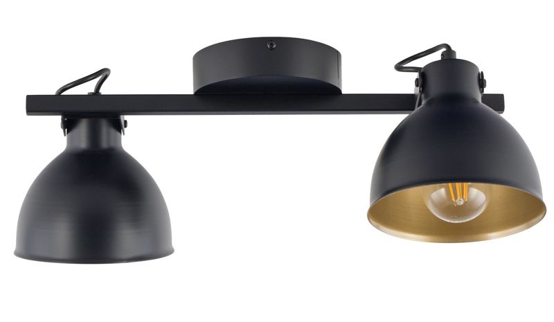 Spot Sigma Lighting Mars czarno-złoty 2 x E27 x 15W IP20 wym: 17 x 43 x 27 cm - 1 szt.