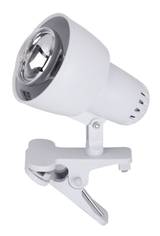 Lampka biurkowa Rabalux Clip biała z klipsem 1 x E14 x 40W IP20 wym: 10.5 x 9 x 9 cm tworzywo sztuczne - 1 szt.