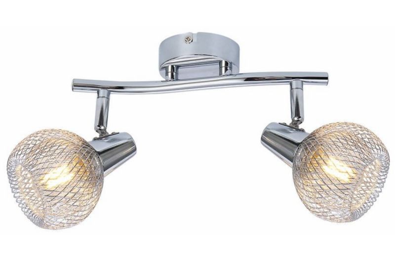 Lampa sufitowa wisząca Reality Loretto chromowana wym: 17 x 25 x 10 cm 2xE14 x 1 szt.