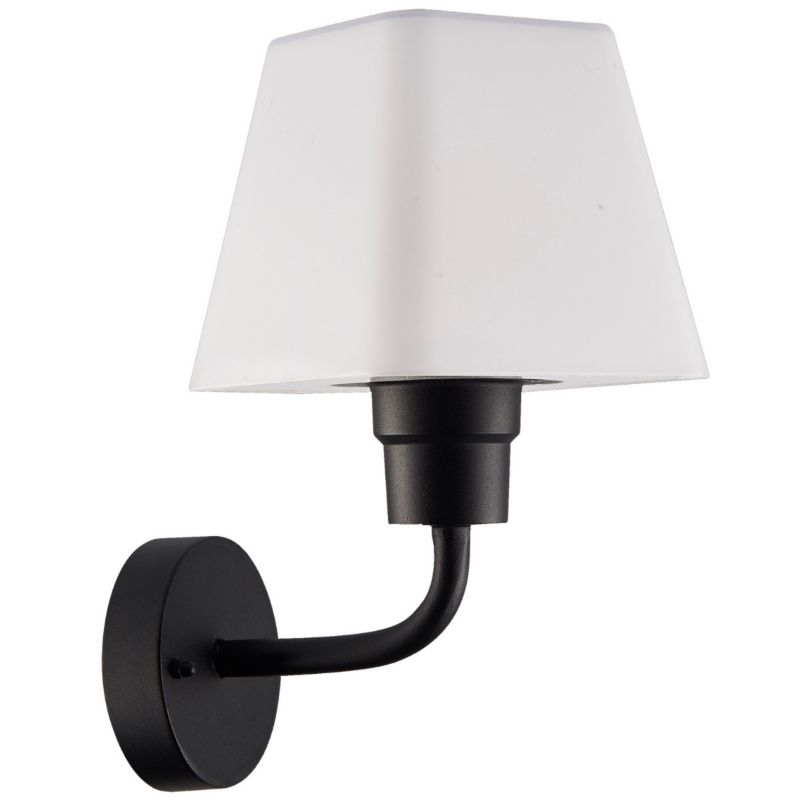 Kinkiet ścienny zewnętrzny Polux Giza biało-czarny mat 1 x E27 x IP44 wym: 28 x 15 x 20,3 cm - 1 szt.