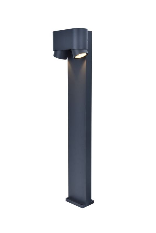 Lampa ogrodowa stojąca Lutec Cypres szaro-biała 2 x GU10 x 7W IP44 wym: 75 x 17,3 x 13 cm - 1 szt.