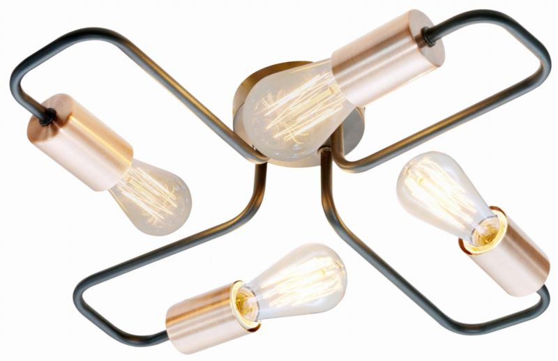 Lampa sufitowa wisząca Candellux Herpe czarna wym: 12 x 48 x 48 cm 4xE27 x 60W 1 szt.