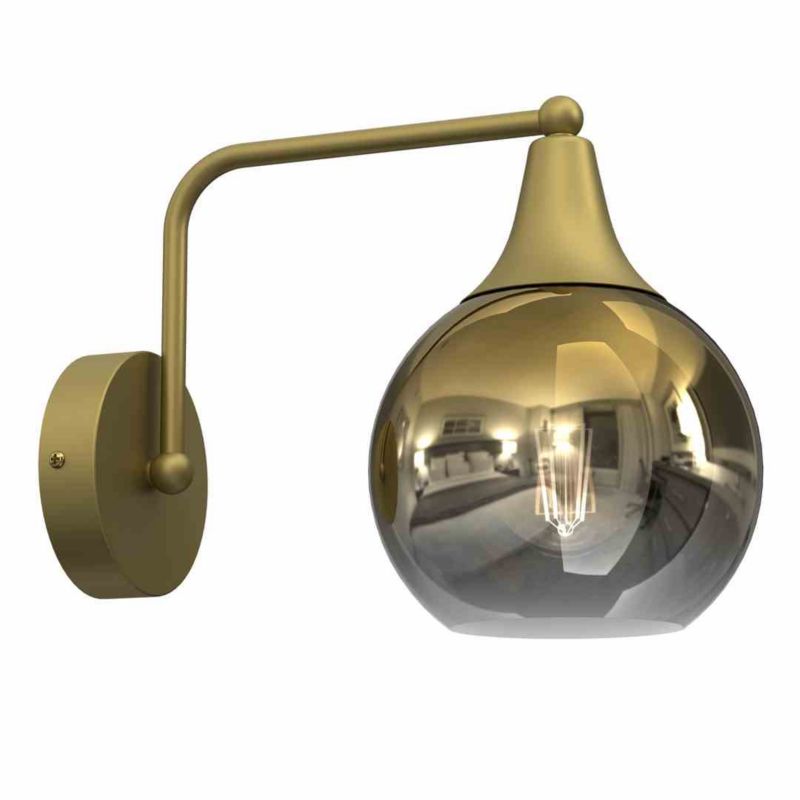 Kinkiet ścienny Milagro Gold mosiądz-złoty 1 x E27 x 60W IP20 wym: 21 x 27 x 15 cm - 1 szt.