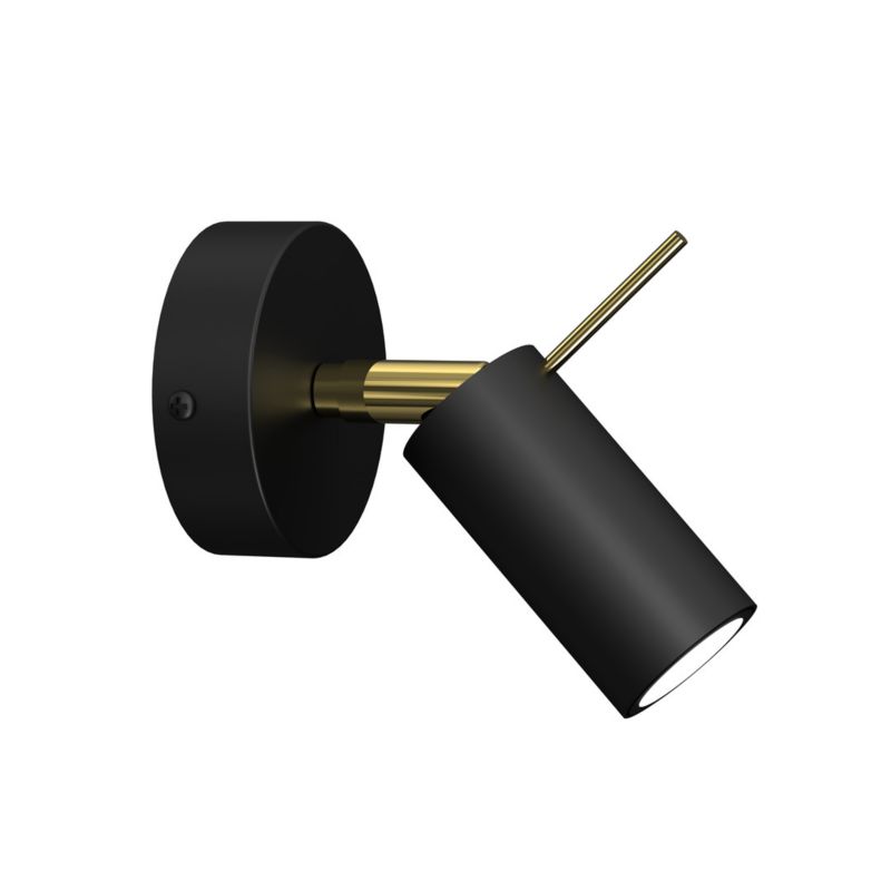 Kinkiet ścienny Milagro Preston czarny-mosiądz-złoty 1 x GU10 x 40W IP20 wym: 14 x 8 x 8 cm - 1 szt.