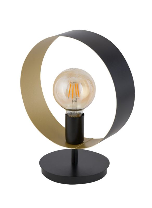 Lampa stołowa Sigma Lighting Happy czarno-złota 1 x E27 x 15W IP20 wym: 32 x 25 x 17 cm metal - 1 szt.