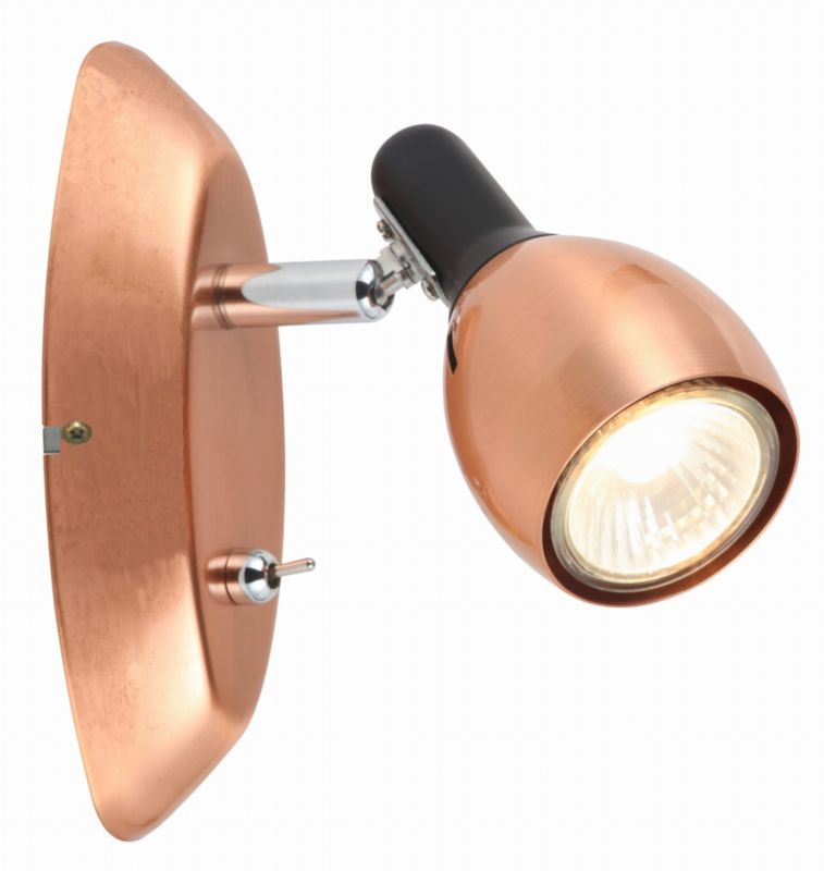 Kinkiet ścienny Candellux Cross miedź-czarny-chromowany 1 x GU10 x 50W IP20 wym: 16 x 17 x 6 cm - 1 szt.