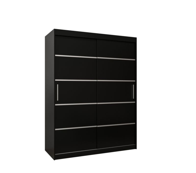 Szafa przesuwna Garderoba Abiks Verona 1 150 czarny + czarny 1 szt.