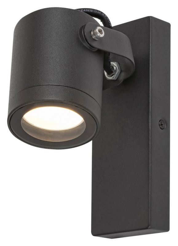 Kinkiet ścienny zewnętrzny Rabalux Elva antracytowo-przezroczysty 1 x GU10 x IP44 wym: 17 x 9 x 16 cm - 1 szt.