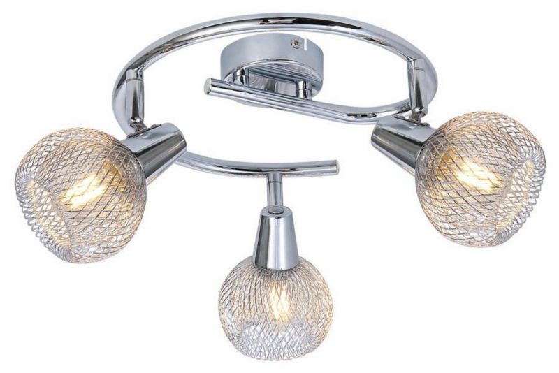 Lampa sufitowa wisząca Reality Loretto chromowana wym: 17 x 46 x 46 cm 3xE14 x 1 szt.
