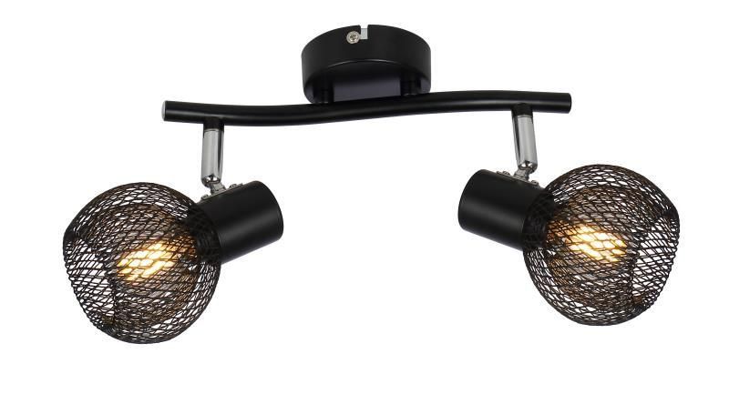 Lampa sufitowa Reality Loretto czarna wym: 17 x 25 x 10 cm 2xE14 x 40W 1 szt.