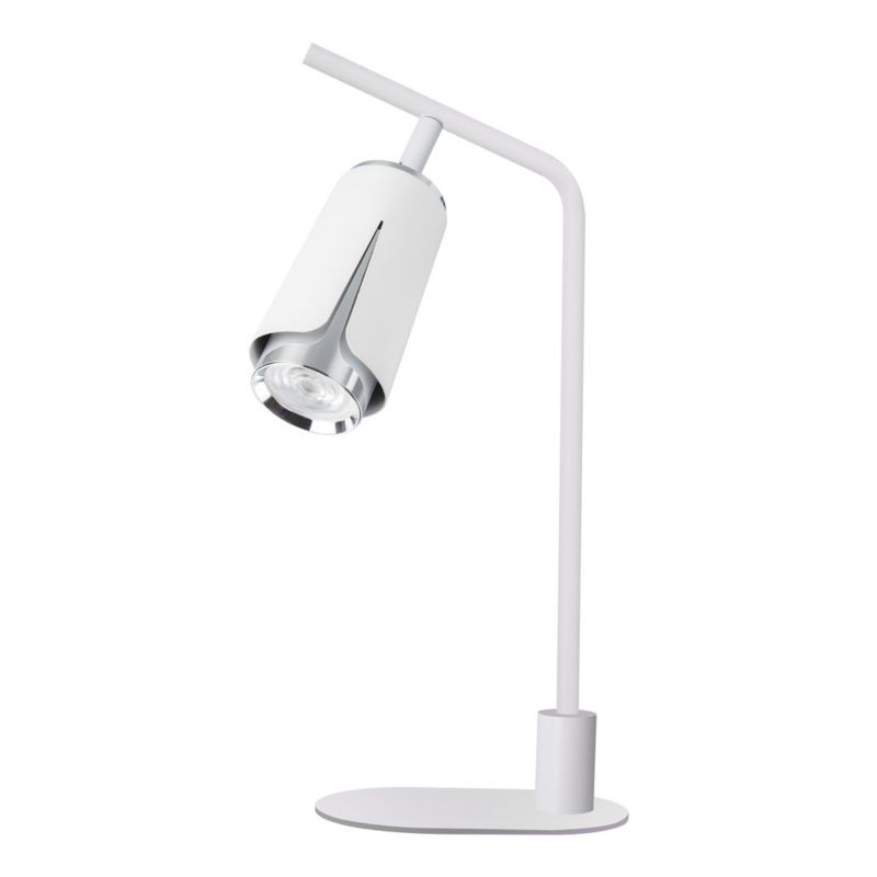 Lampa biurkowa Milagro Flower biała chromowana 1 x GU10 x 8W IP20 wym: 38.5 x 17 x 10.5 cm aluminium - 1 szt.