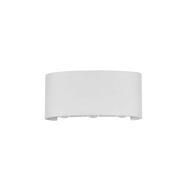Kinkiet ścienny zewnętrzny Italux Gilberto biały LED 6W 3000K 420lm IP54 wym: 4 x 17 x 8 cm aluminium - 1 szt.