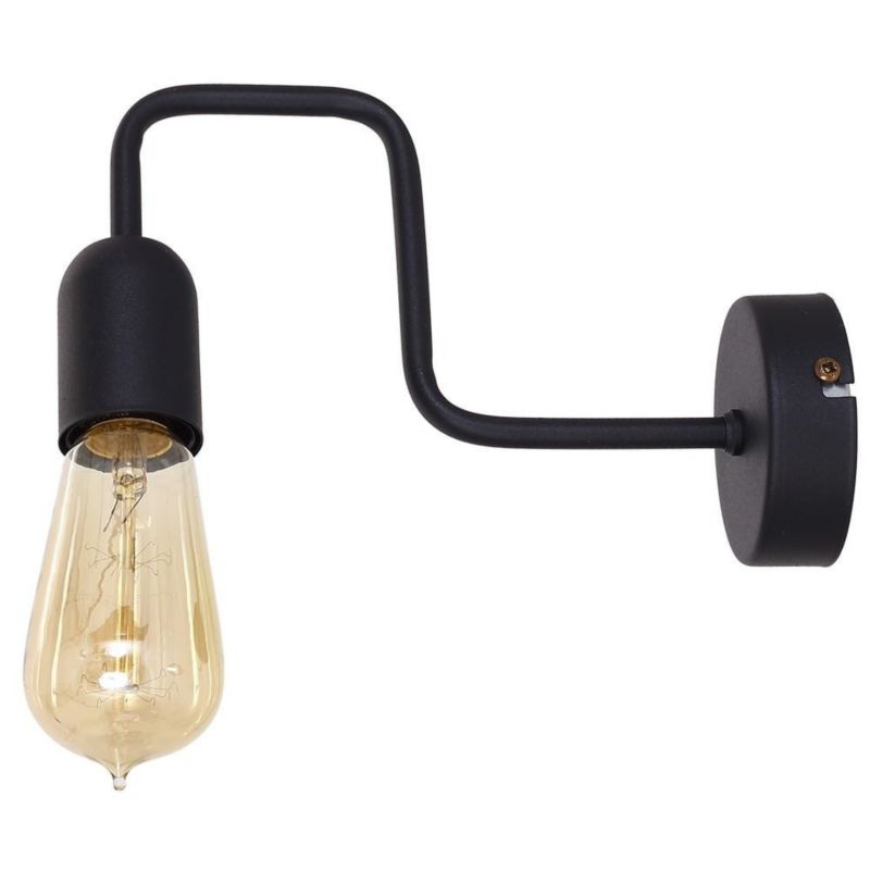 Kinkiet ścienny Aldex Eko czarny 1 x E27 x 60W IP20 wym: 17 x 24 x 8 cm - 1 szt.