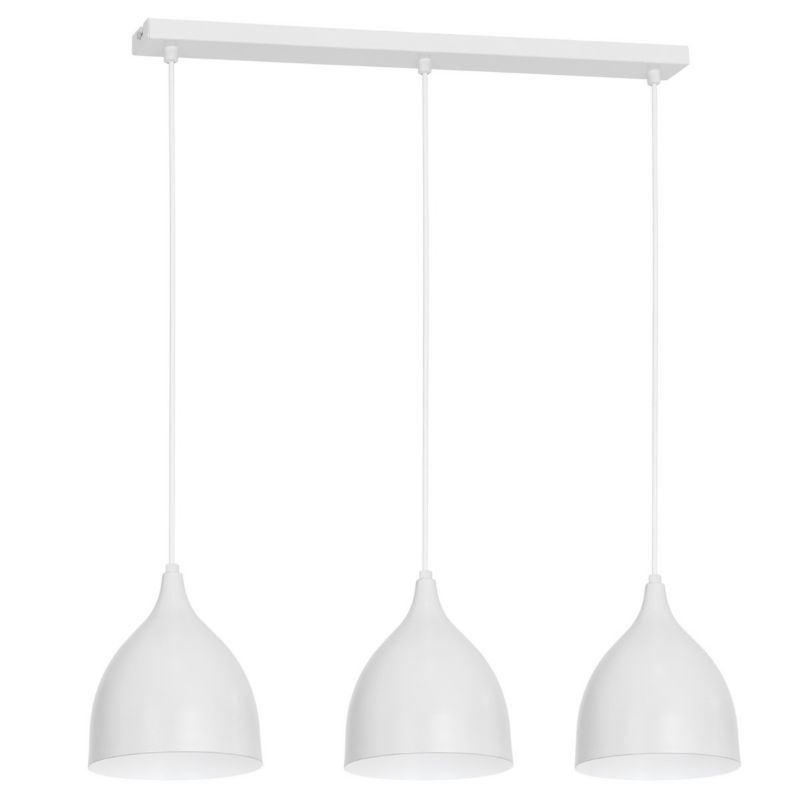 Lampa wisząca Luminex Noak Classic jasny szaro-biała wym: 110 x 72 x 17 cm 3xE27 x 15W 1 szt.