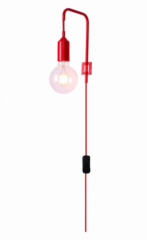 Kinkiet ścienny Candellux Laren czerwony 1 x E27 x 40W IP20 wym: 25 x 16 x 4,5 cm - 1 szt.