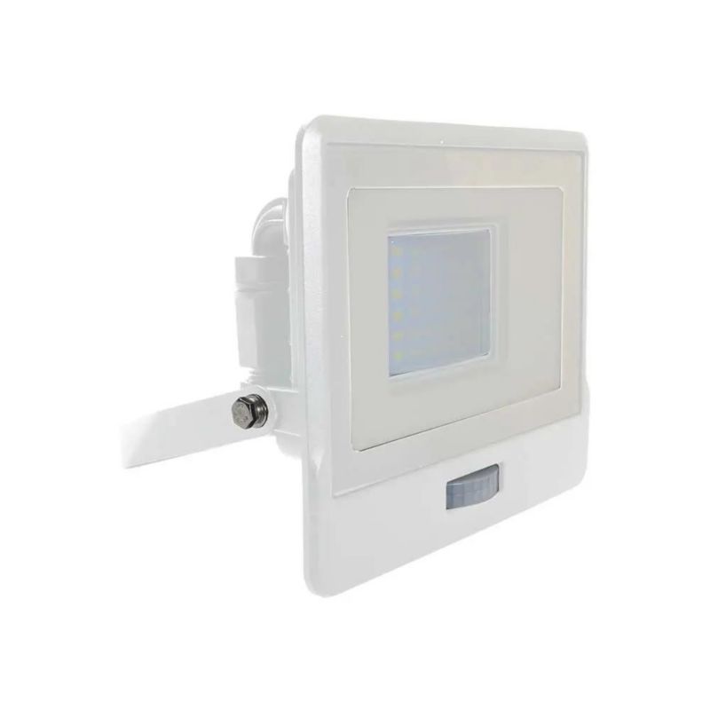 Naświetlacz LED z czujnikiem ruchu V-TAC biały LED 30W 6500K 2340lm IP65 wym: 14,3 x 17,7 x 6 cm - 1 szt.