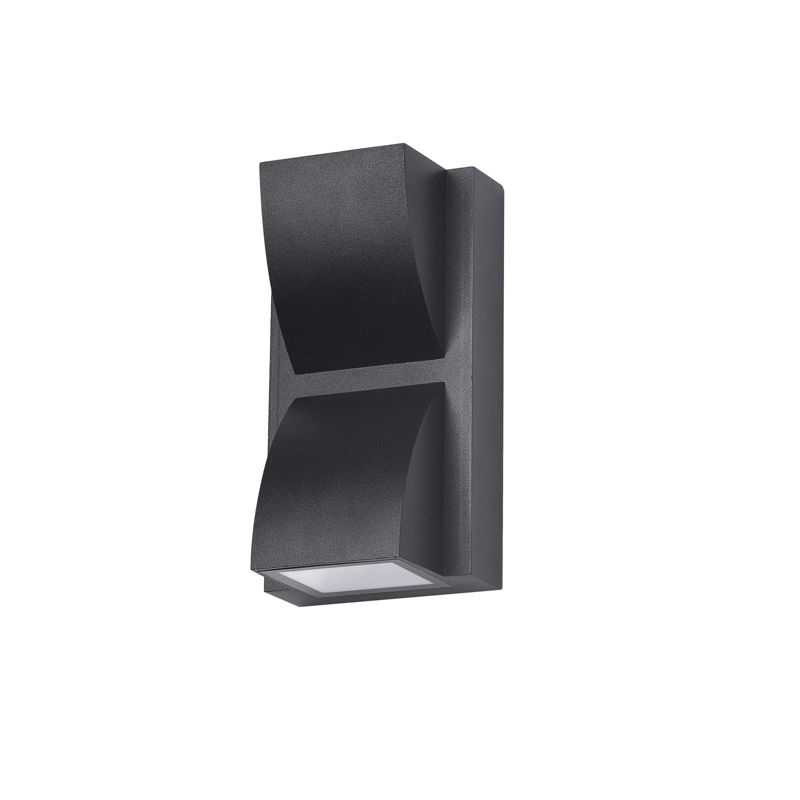 Kinkiet ścienny zewnętrzny Italux Edgar czarny LED 6W 3000K 120lm IP54 wym: 16 x 9 x 6,5 cm aluminium - 1 szt.