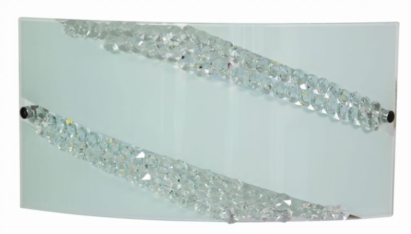 Plafon sufitowy Candellux Mistery biały LED 12W 4000K IP20 wym: 17 x 33 x 6 cm szkło - 1 szt.
