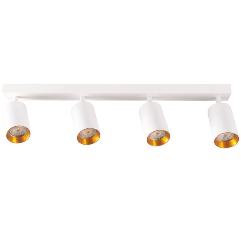 Spot oprawa sufitowa Polux Maribel biało-złoty 4 x GU10 x 10W IP20 wym: 16,8 x 5,5 cm - 1 szt.