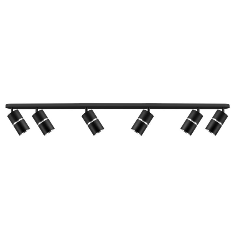 Reflektor sufitowy Polux Bamboo czarno-srebrny 6 x GU10 x 10W IP20 wym: 16,3 x 5,5 cm - 1 szt.