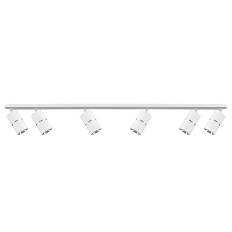 Oprawa sufitowa spot Polux Bamboo biało-srebrny 6 x GU10 x 10W IP20 wym: 16,3 x 5,5 cm - 1 szt.