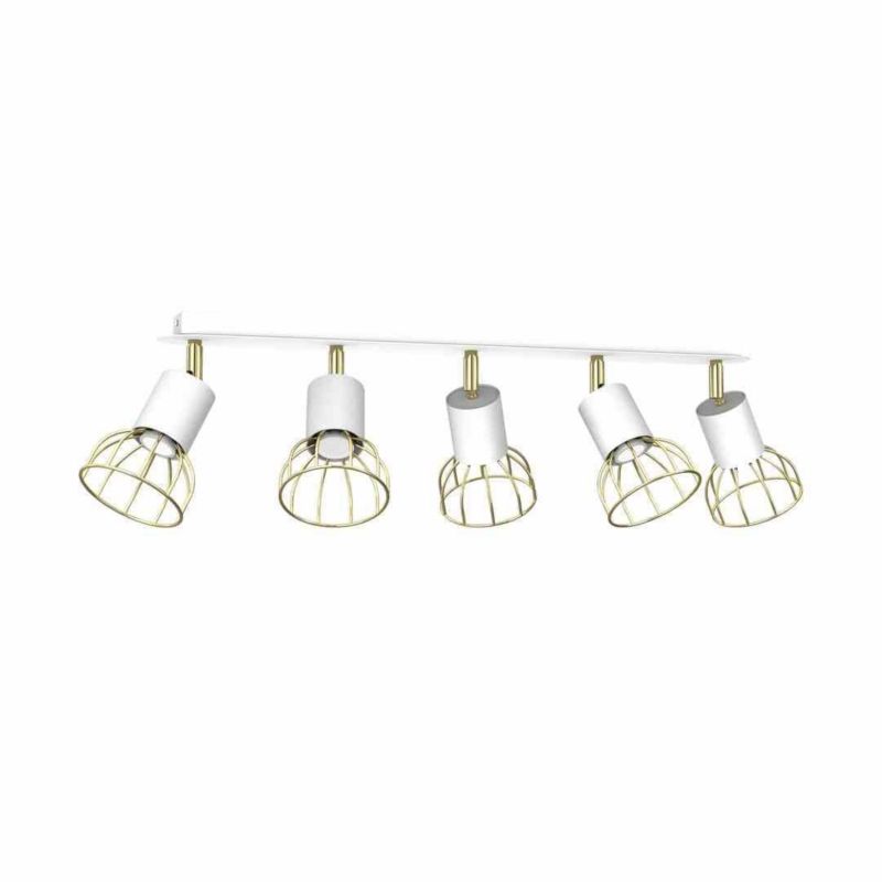 Lampa sufitowa wisząca Milagro Dante biało-złota wym: 16 x 64 x 10 cm 5xGU10 x 40W 1 szt.