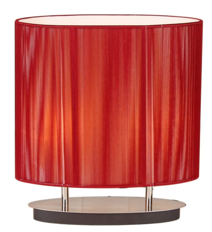 Lampa stołowa Candellux Artemis chromowana czerwona 2 x E27 x 60W IP20 wym: 38 x 35 x 16 cm tkanina - 1 szt.
