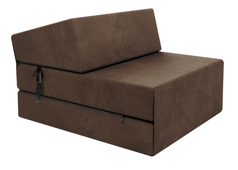 Materac fotel kanapa rozkładana SARA BRĄZ 70x200x14 cm pianka poliuretanowa 1 szt.