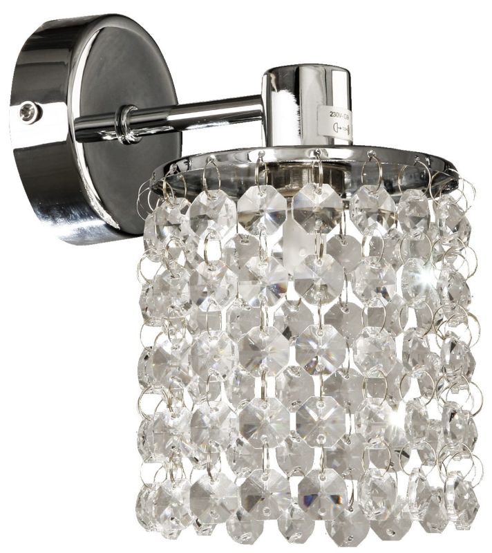Kinkiet ścienny Candellux Royal chromowany przezroczysty 1 x G9 x 40W IP20 wym: 16 x 14 x 10 cm - 1 szt.