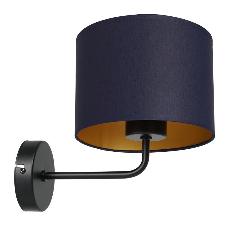 Kinkiet ścienny Luminex Arden czarny mat-granatowy-złoty 1 x E27 x 15W IP20 wym: 24 x 18 x 26 cm - 1 szt.