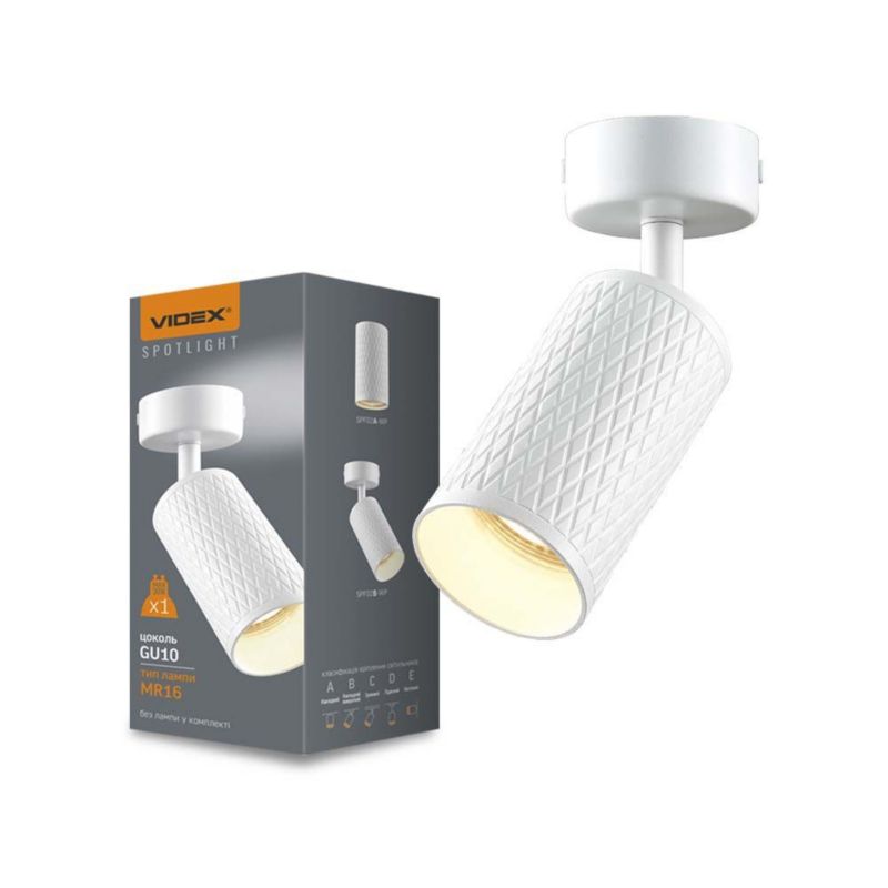 Oprawa sufitowa Videx Grant biały 1 x GU10 x IP20 wym: 16 x 5,5 x 5,5 cm - 1 szt.