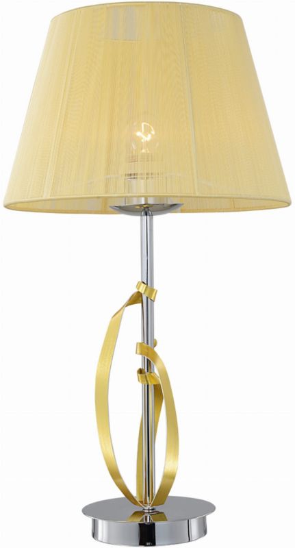 Lampka stołowa Candellux Diva chromowana złota-żółta 1 x E27 x 60W IP20 wym: 50 x 23 x 23 cm metal - 1 szt.