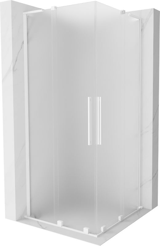 Kabina prysznicowa Mexen Velar L Duo rozsuwana 80 x 80 cm szron biała 1 szt.