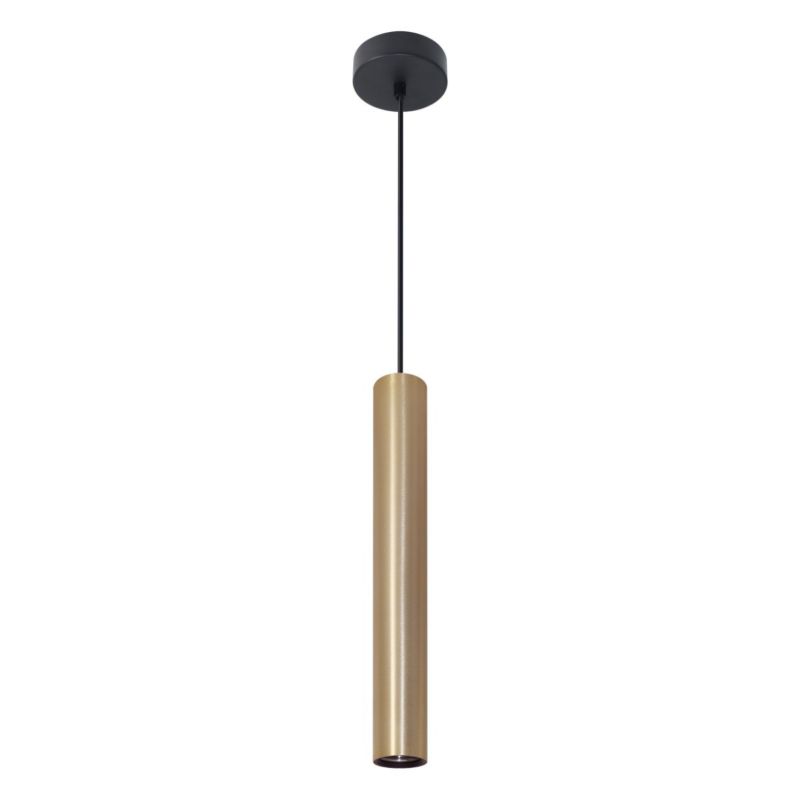 Lampa wisząca Polux Lungomare 6140 złoty galwanizowano-satynowa czerń tuba 1xGU10 x 1 szt.