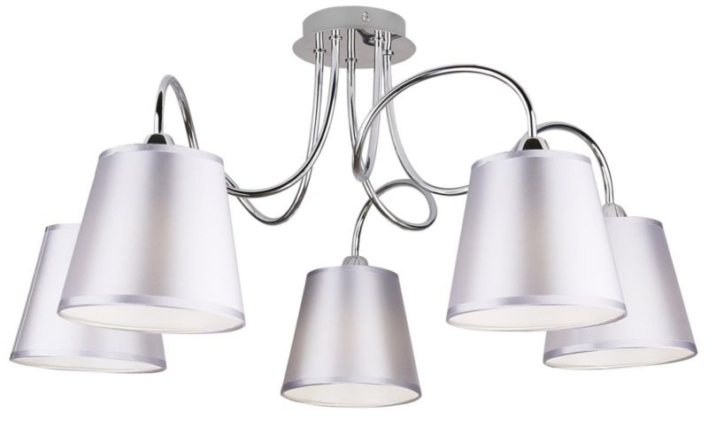 Lampa sufitowa wisząca Candellux Luk chromowana srebrna wym: 36 x 70 x 70 cm 5xE14 x 40W 1 szt.