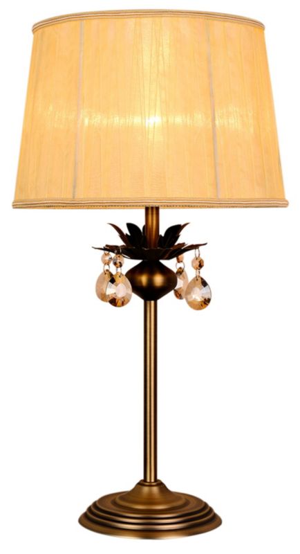Lampka stołowa Candellux Adonis mosiądz-ecru 1 x E27 x 60W IP20 wym: 55 x 30 x 30 cm metal - 1 szt.