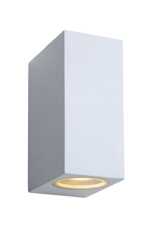 Kinkiet ścienny zewnętrzny Lucide Zora biały architektoniczny 2 x GU10 x 5W IP44 wym: 15 x 9 x 6,5 cm - 1 szt.