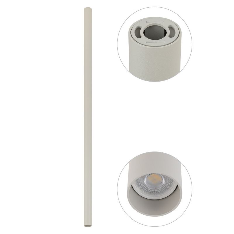 Spot Nowodvorski Lighting Fourty szary 1 x GU10 x 10W IP20 wym: 110 x 5 x 4 cm - 1 szt.