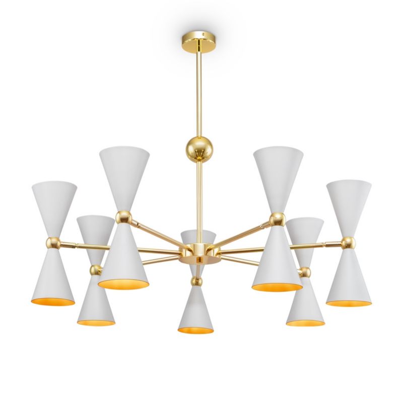 Lampa sufitowa Maytoni Vesper mosiężno-złota wym: 81,5 x 91 x 91 cm 14xE14 x 40W metal 1 szt.