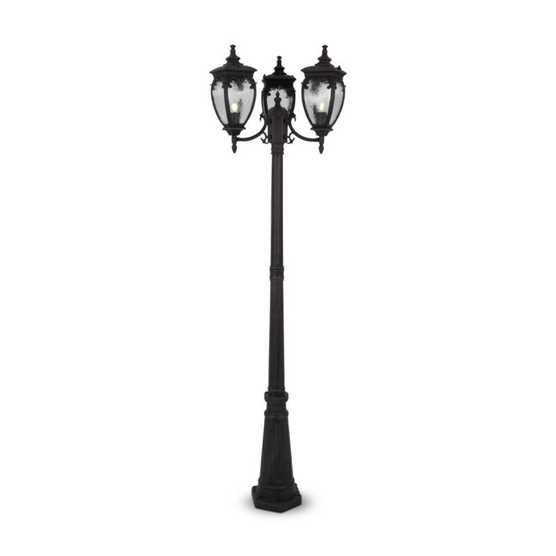 Latarnia ogrodowa Maytoni Fleur czarno-transparentna 3 x E27 x 60W IP44 wym: 239 x 52,5 x 57 cm - 1 szt.