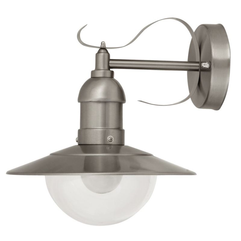 Kinkiet ścienny zewnętrzny Rabalux Oslo chrom satynowany-przezroczysty 1 x E27 x 60W IP44 wym: 26,5 x 24 x 28 cm - 1 szt.