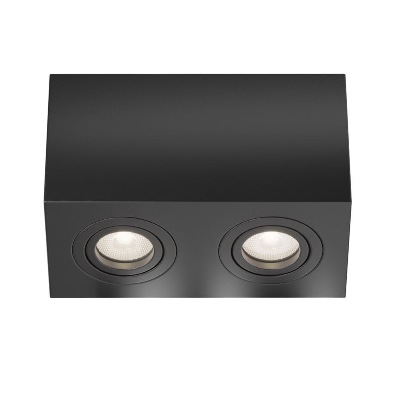 Lampa sufitowa Maytoni Atom czarna wym: 11,5 x 10 x 20 cm 2xGU10 x 50W 1 szt.