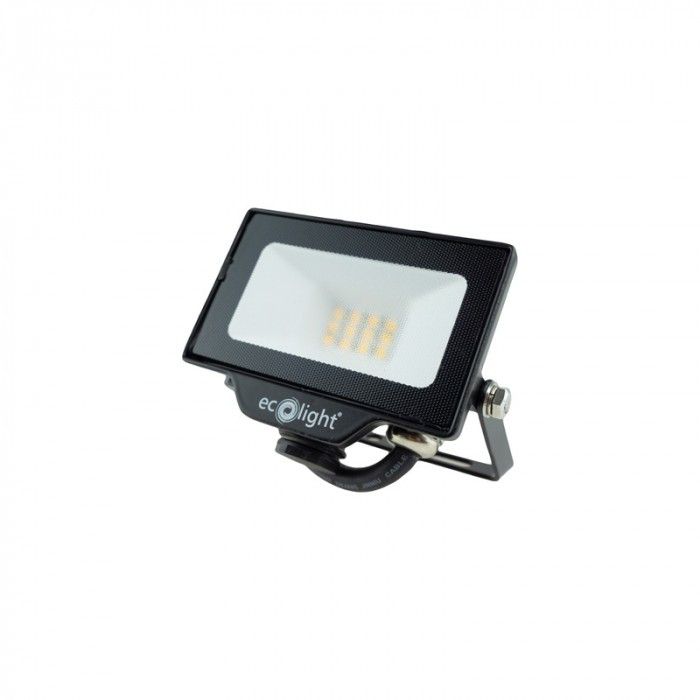 Naświetlacz LED Ecolight czarny LED 10W 3000K 900lm IP65 wym: 6,5 x 9,3 x 2,7 cm aluminium - 1 szt.