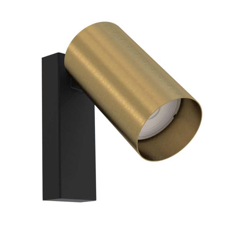 Kinkiet ścienny Nowodvorski Lighting Mono czarny-mosiądz-złoty 1 x GU10 x 10W IP20 wym: 19,5 x 12 cm - 1 szt.