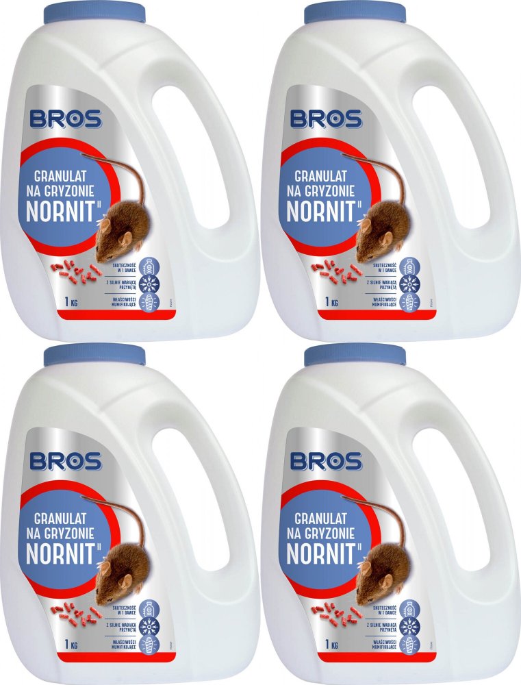 4x Granulat na gryzonie Bros Nornit, 1kg
