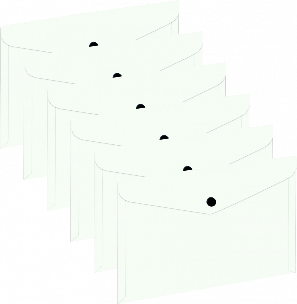 6x Teczka kopertowa Eagle 043, A5, na zatrzask, biały