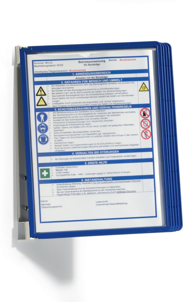 System paneli informacyjnych Durable Vario Wall 5, ścienny, A4, 5 paneli, granatowy