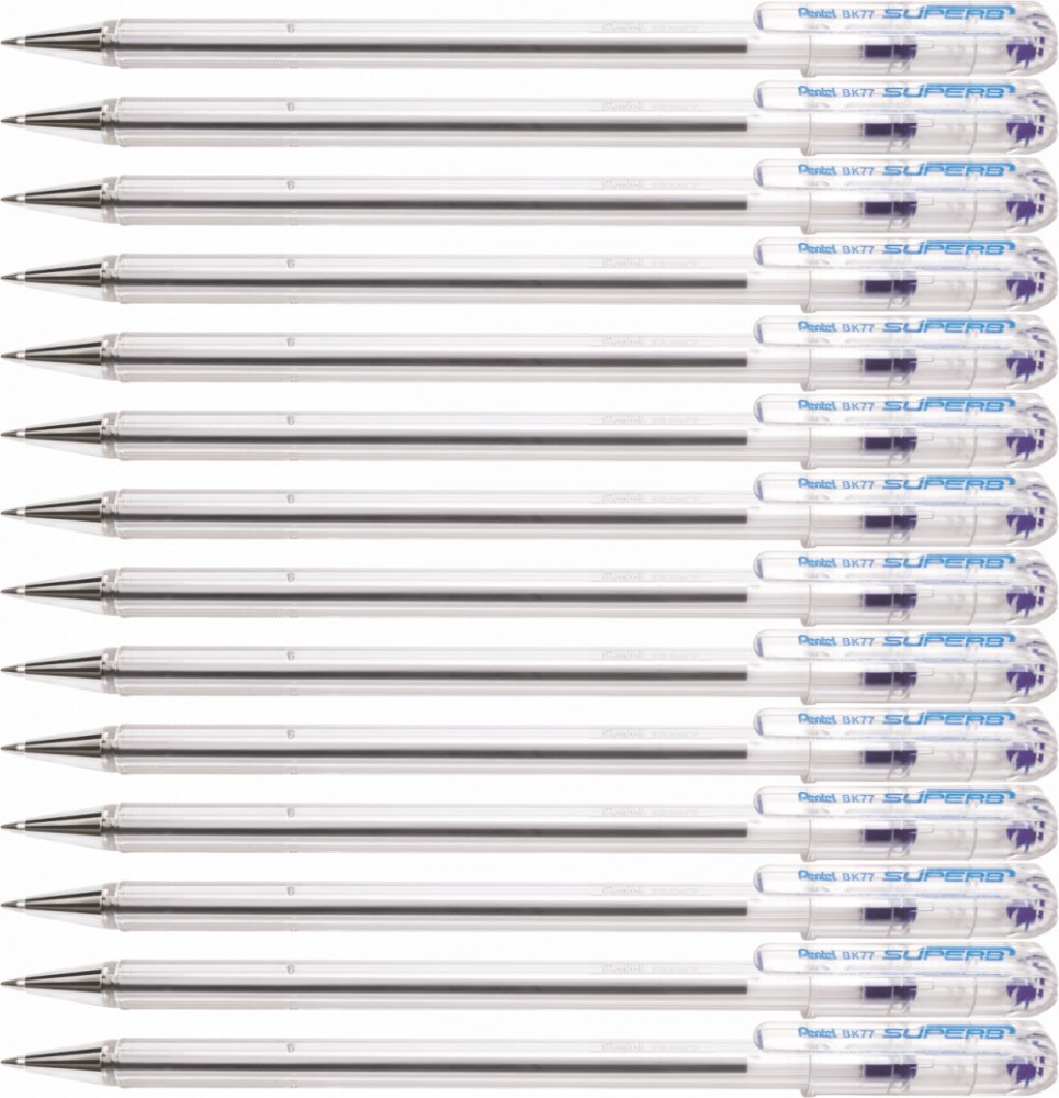 12x Długopis Pentel, Superb BK77, 0.7mm niebieski