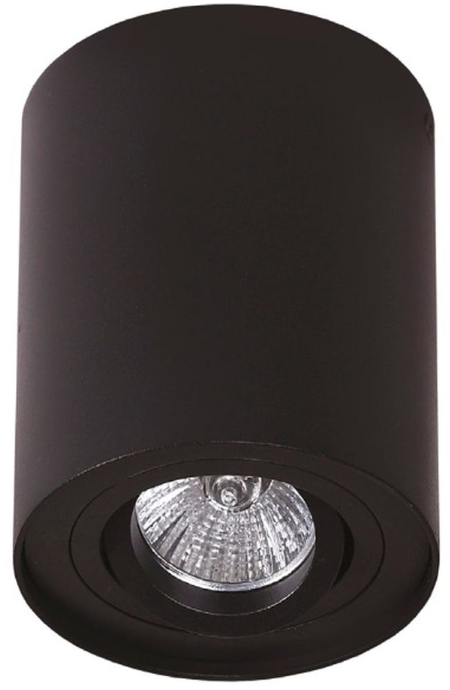 MaxLight Basic Round lampa podsufitowa 1x50W czarny mat C0068