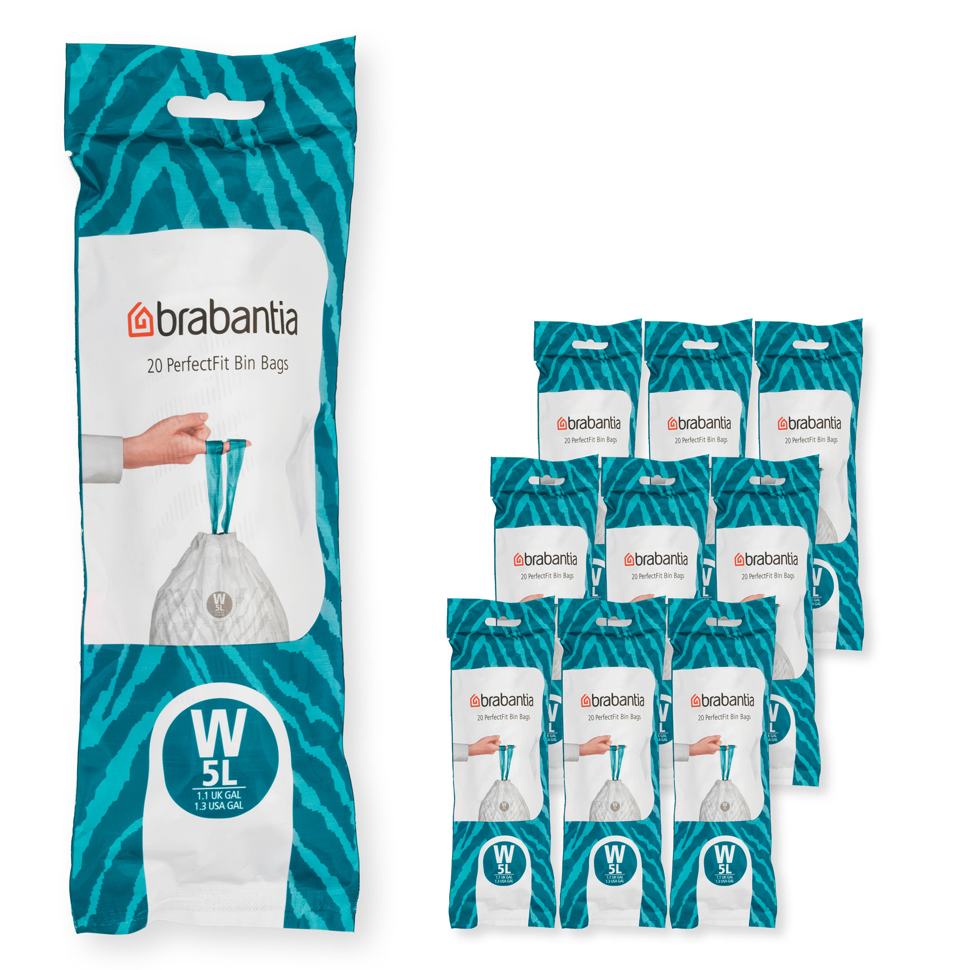 Brabantia PerfectFit worki na śmieci 5 l (200 szt) biały 137884